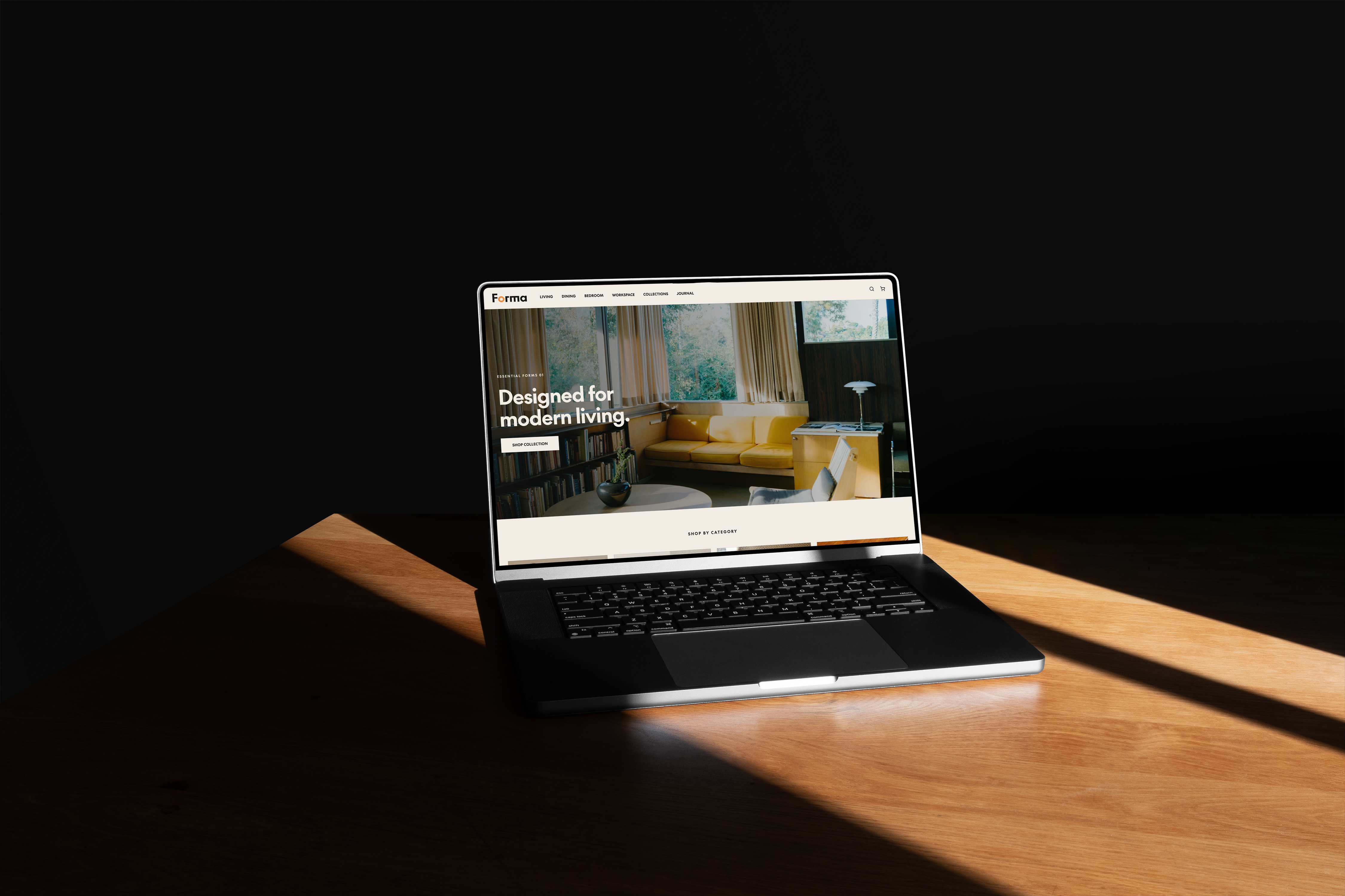 Forma furniture brand identity and digital experience