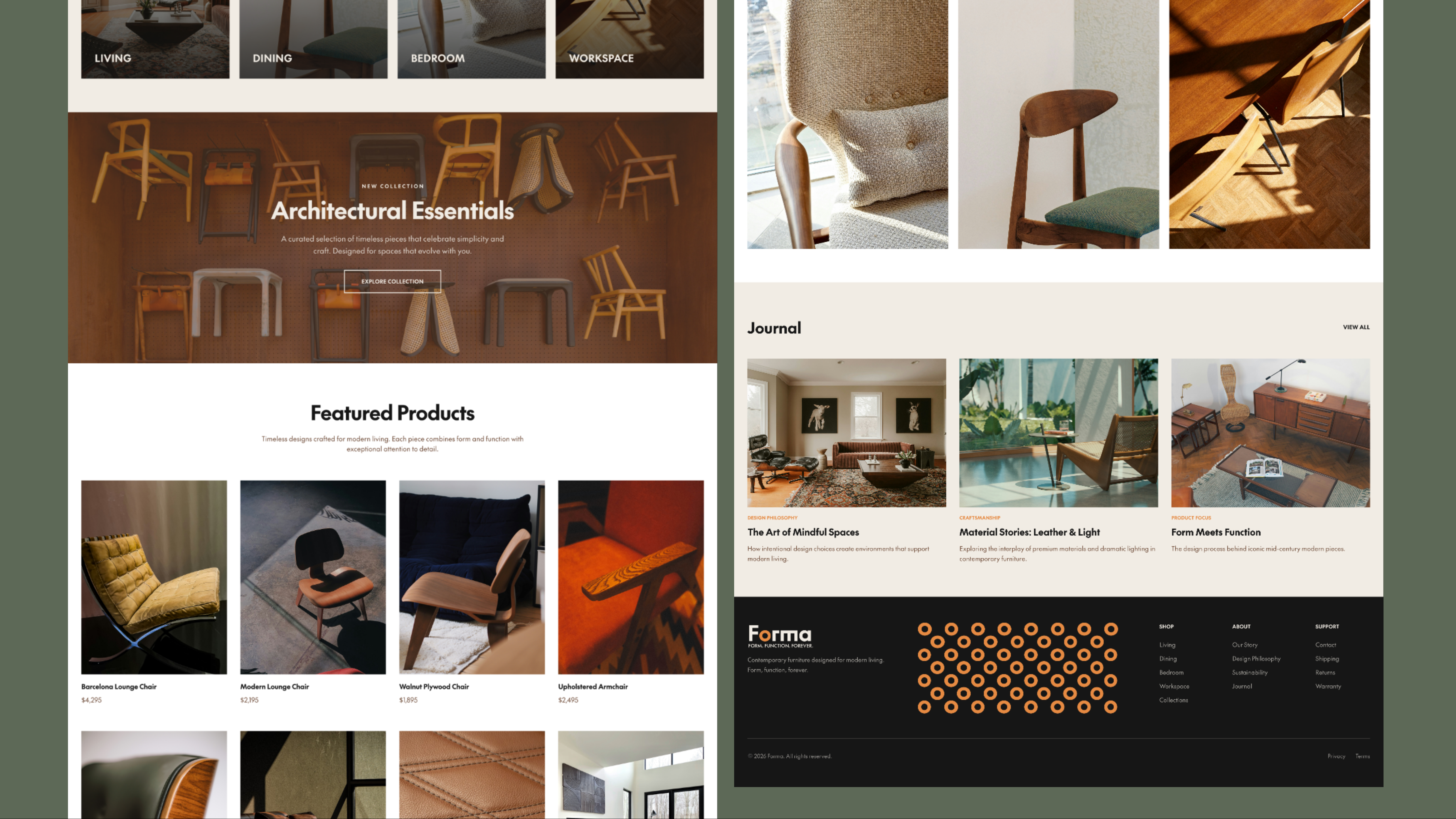 Forma full website layout