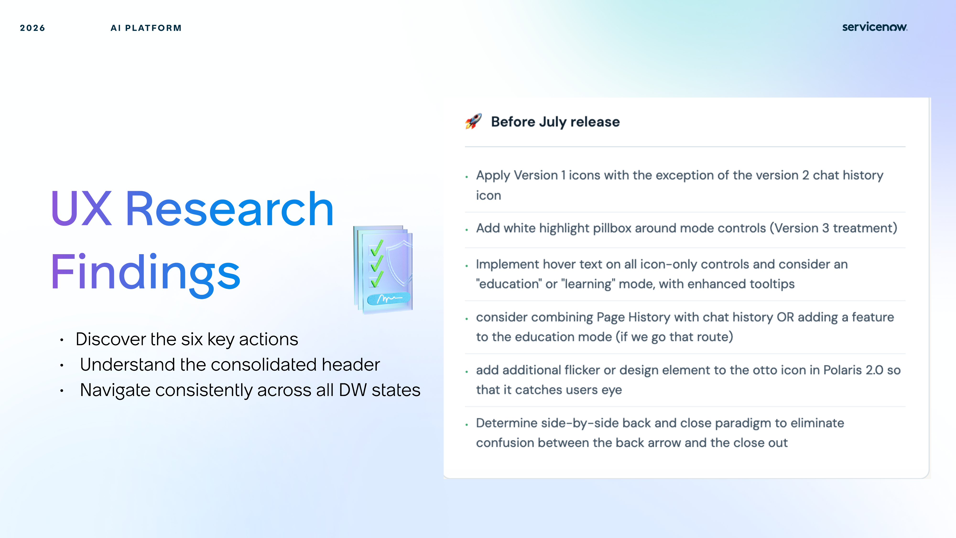DW simplified header UX research findings