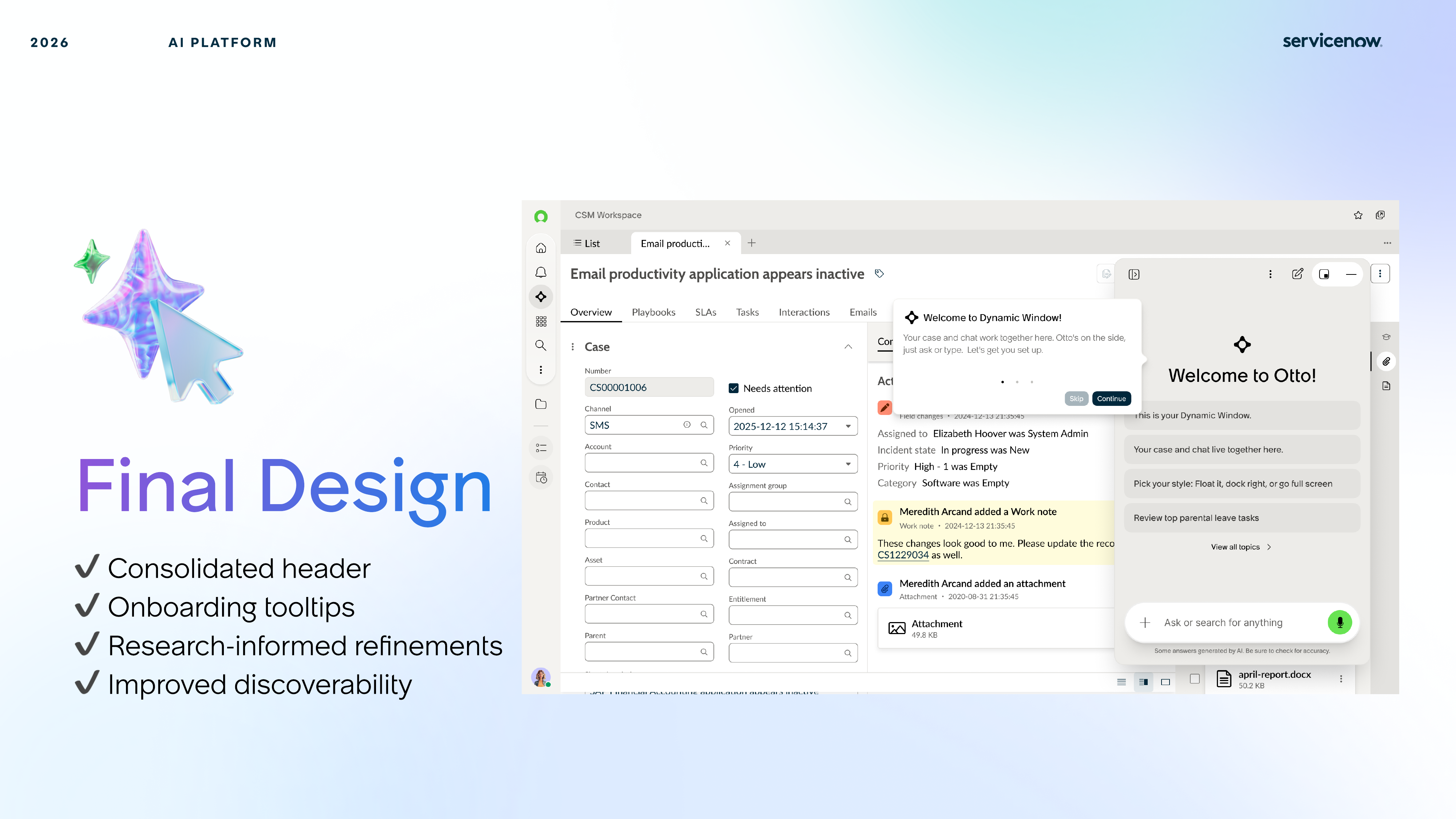 DW final design with consolidated header and onboarding tooltips