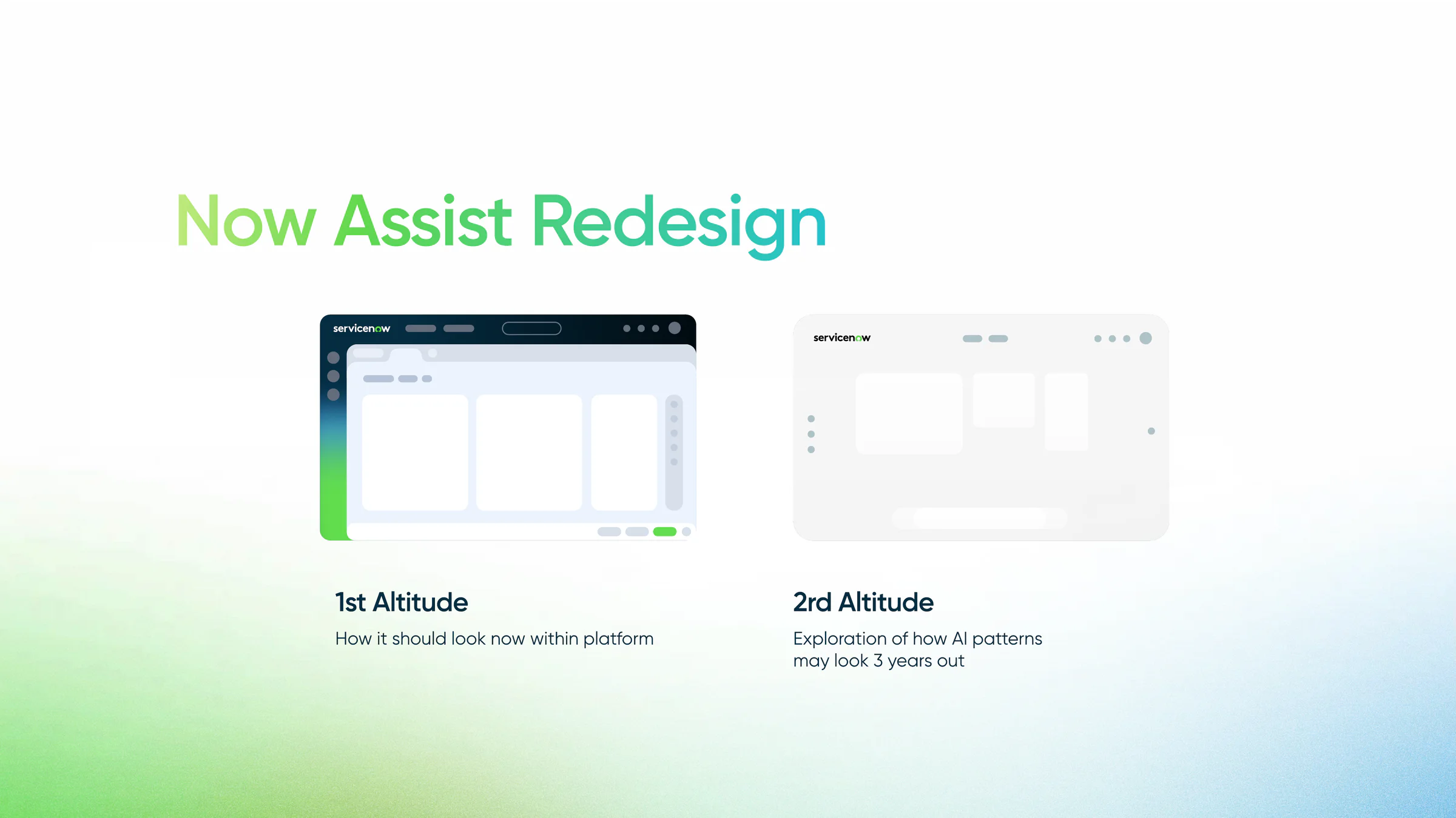 Now Assist AI product design exploration