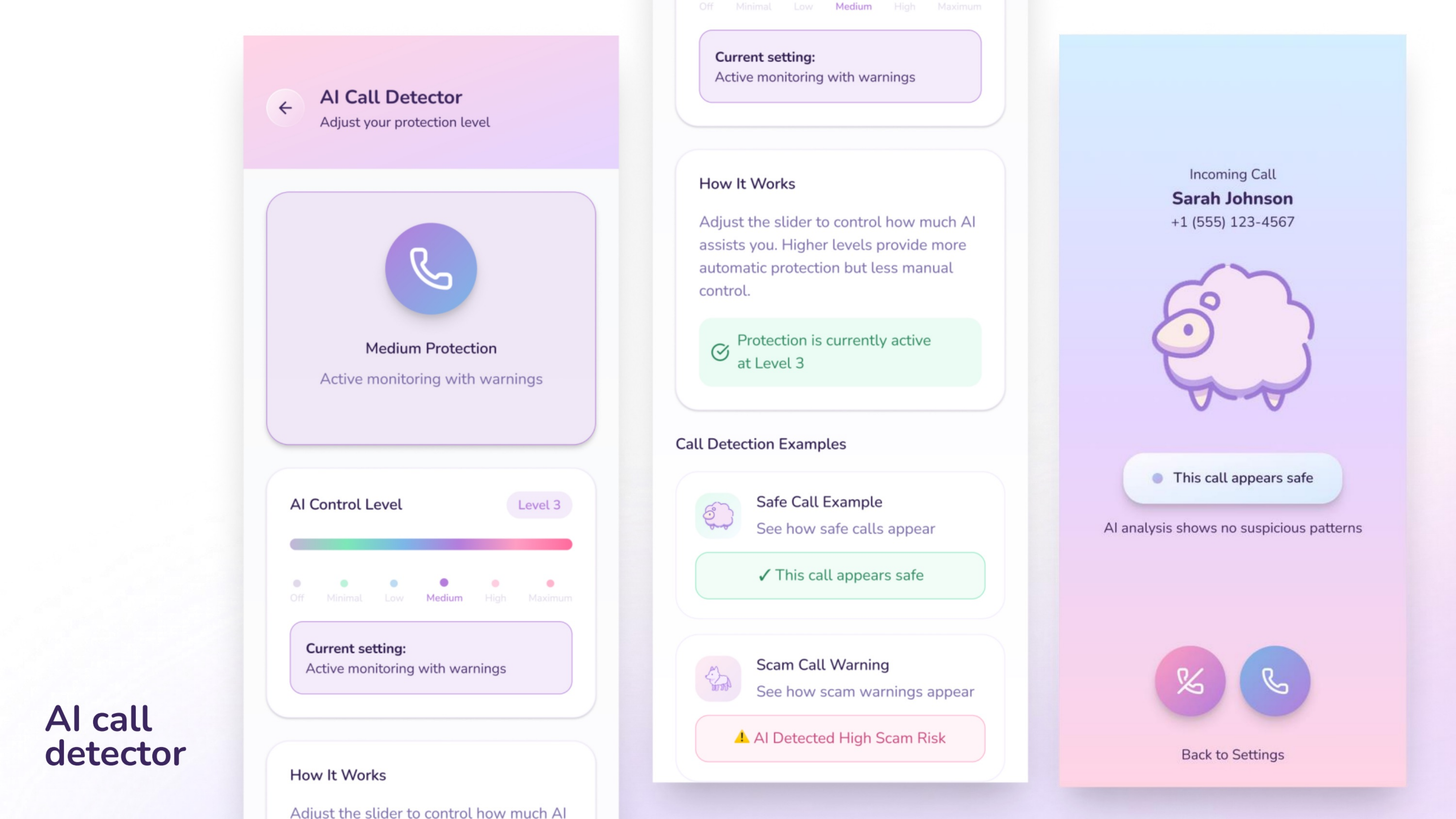 SheepGuard AI call detector interface